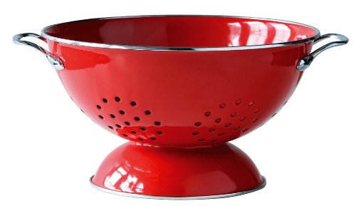 Premier Housewares Retro-Seiher 13x23x23 cm Emaille rot