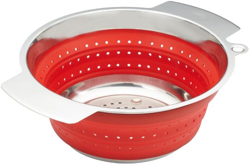 Rösle 16125 Seiher faltbar, 24 cm Durchmesser, rot
