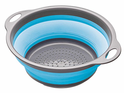 Colourworks Faltbarer Seiher, 2,8 Liter, 24 cm – Blau